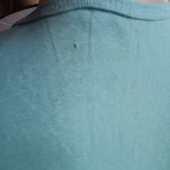 Vintage Womens T-shirt Medium Single Stitch 80's Scoop Neck Fitted Mom Distress - Picture 8 of 9